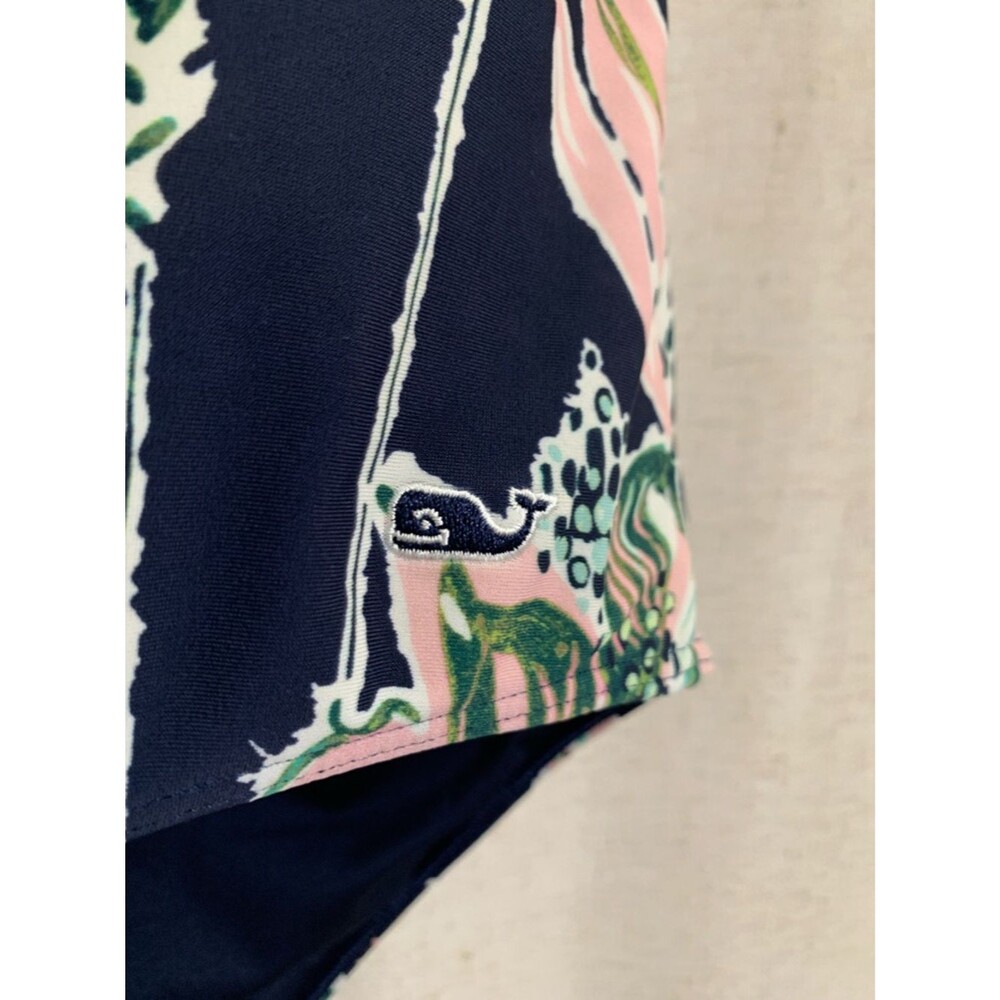 Vineyard Vines Navy Wild Floral Ruffled Strap OnePiece Swimsuit UPF 50+ Large - Picture 11 of 11
